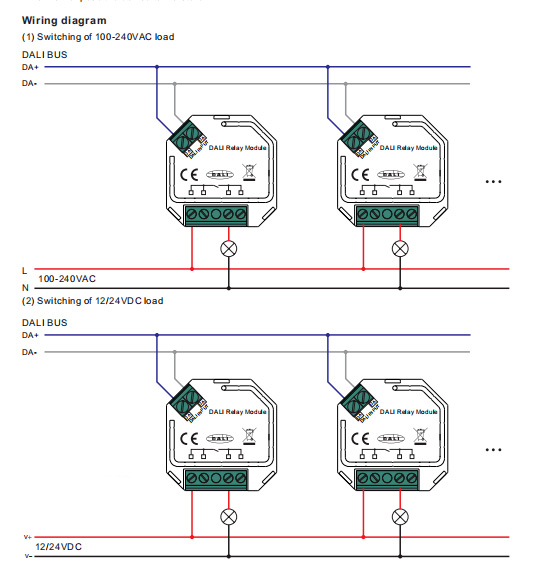 diagrama cableado DALI